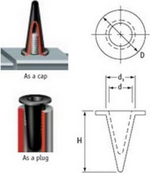 Vysokoteplotn kuelov krytky/ztky - EPDM